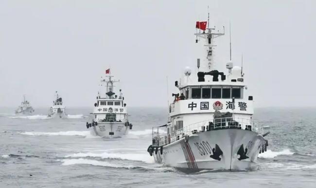 中国海警舰艇在我垂纶岛领海巡航